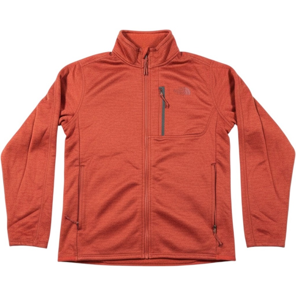 The North Face Fleece Jacket Mens Medium Red Heather Full Zip Hiking